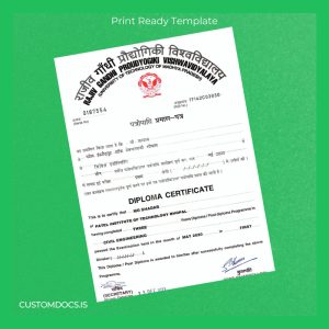 custom India Patel Institute of Technology Bhopal Diploma in Civil Engineering Template File Preview - CustomDocs