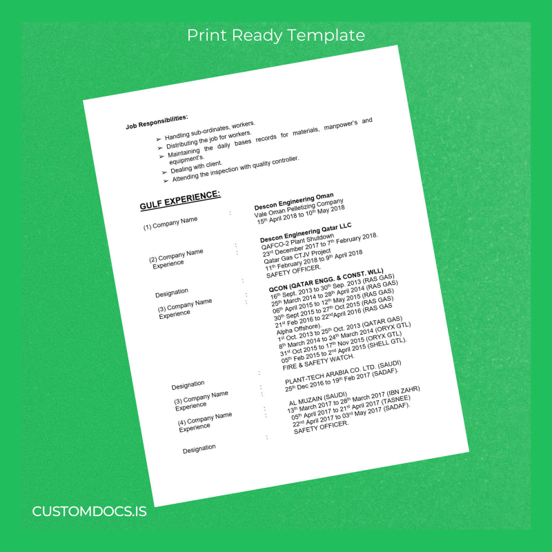 Custom India Vishwajit Ramesh Katke Diploma in Mechanical Engineering Template page 2 File Preview - CustomDocs