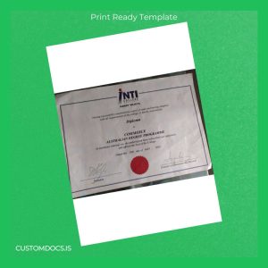 custom Malaysia INTI College Diploma in Commerce Australian Degree Programme Template File Preview - CustomDocs