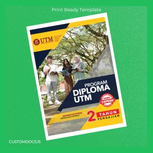 custom Malaysia Universiti Teknologi Malaysia Diploma Template File Preview - CustomDocs