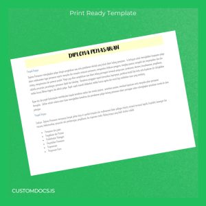 custom Malaysia University Diploma in Marketing Template File Preview - CustomDocs