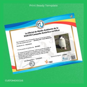 custom Mexico Environmental Certificate for Sponsoring a Penguin File Preview - CustomDocs