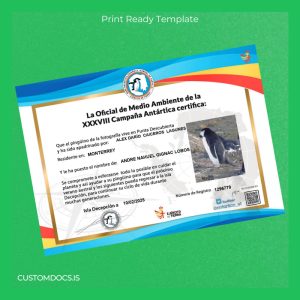 custom Mexico Environmental Certification for Antarctica Campaign File Preview - CustomDocs