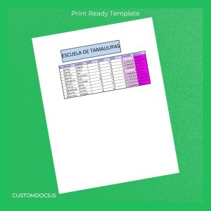 custom Mexico Escuela de Tamaulipas High School Diploma Template File Preview - CustomDocs