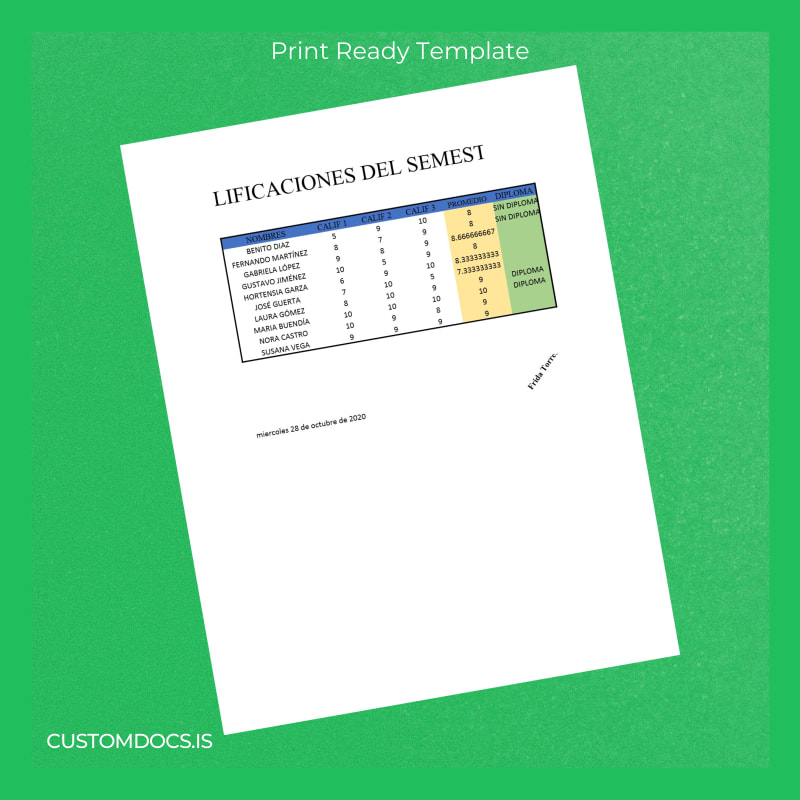 custom Mexico FATG Diploma Template File Preview - CustomDocs