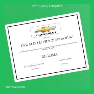 custom Mexico General Motors Diploma in Automatic Transmissions File Preview - CustomDocs