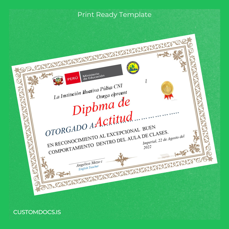 Custom Mexico Institution Blavaria Publica Diploma in Attitude Template page 3 File Preview - CustomDocs