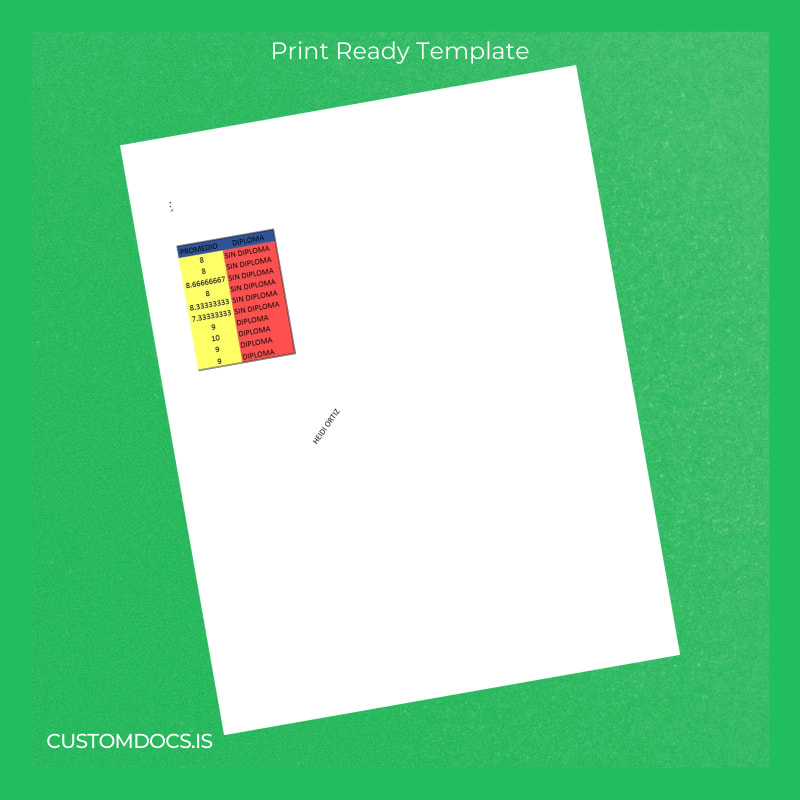 Custom Mexico Institution Name Diploma Template page 2 File Preview - CustomDocs