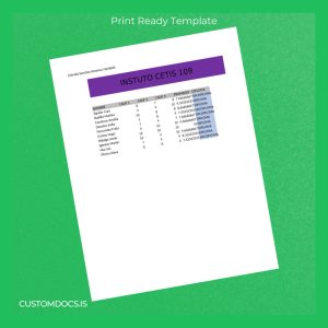 custom Mexico Instituto CETIS 109 High School Diploma Template File Preview - CustomDocs