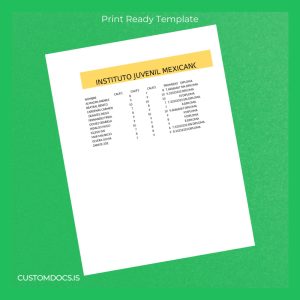 custom Mexico Instituto Juvenil Mexicano High School Diploma Template File Preview - CustomDocs