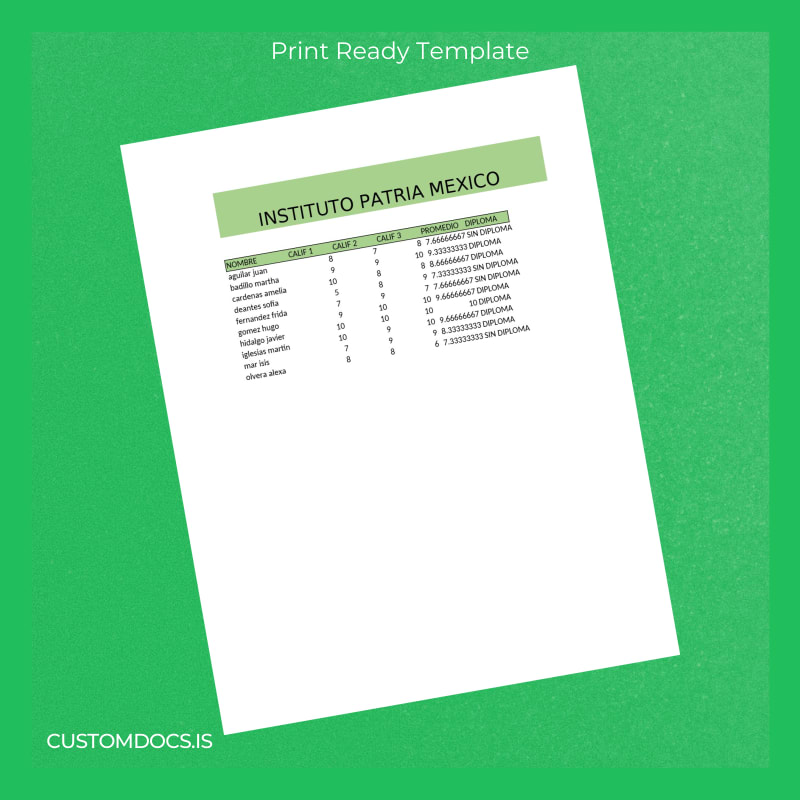 custom Mexico Instituto Patria High School Diploma File Preview - CustomDocs