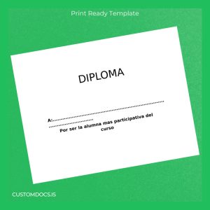 custom Mexico Kinder Diploma Template File Preview - CustomDocs