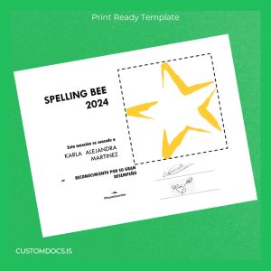 custom Mexico Organization Spelling Bee Diploma Template File Preview - CustomDocs