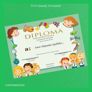 custom Mexico Preschool Diploma Template File Preview - CustomDocs