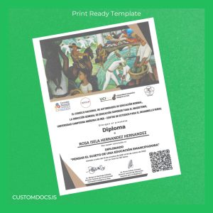 custom Mexico Universidad Campesina Indígena en Red Diploma in Emancipatory Education File Preview - CustomDocs