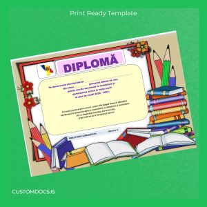 custom Moldova Gimnaziul Albota de Jos Merit Diploma File Preview - CustomDocs