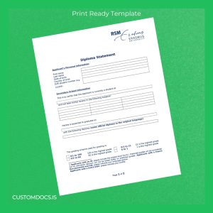 custom Netherlands Diploma Statement Template File Preview - CustomDocs