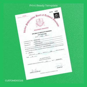 custom Pakistan Khyber Institute of Technology Peshawar Diploma of Associate Engineer File Preview - CustomDocs