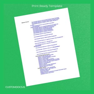 custom Pakistan Pakistan Peoples Party Post Graduate Diploma in Tourism & Travel Industry Management Template File Preview - CustomDocs