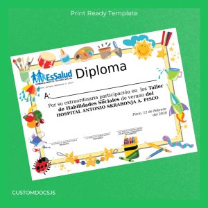 custom Peru Hospital Antonio Skrabonja A. Pisco Diploma in Social Skills Workshop File Preview - CustomDocs