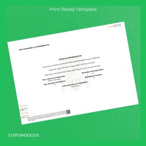 custom Peru National University of San Marcos Bachelor of Political Science Diploma File Preview - CustomDocs