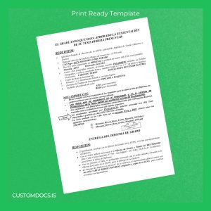 custom Peru University Name Diploma Template File Preview - CustomDocs