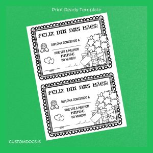 custom Portugal Diploma Award Template File Preview - CustomDocs