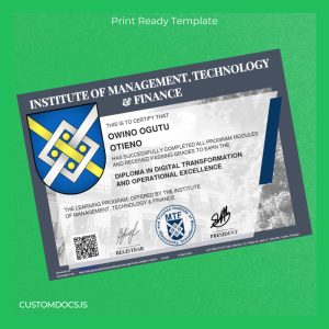 custom Portugal Institute of Management Technology & Finance Diploma in Digital Transformation and Operational Excellence File Preview - CustomDocs