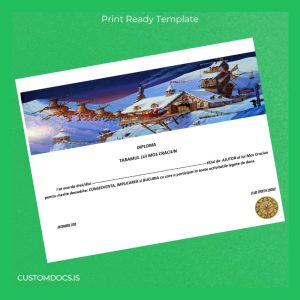 custom Romania Club Sportiv Zodiac Christmas Helper Diploma File Preview - CustomDocs