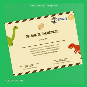 custom Romania Interact Club Barlad Participation Diploma Template File Preview - CustomDocs