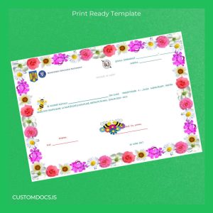 custom Romania School Certificate of Merit for Preparatory Class A 2016-2017 File Preview - CustomDocs