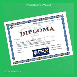custom Romania Unitatea de Învățământ Școala Gimnazială High School Diploma in Handball File Preview - CustomDocs