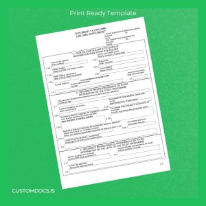custom Romania University Diploma Supplement Template File Preview - CustomDocs