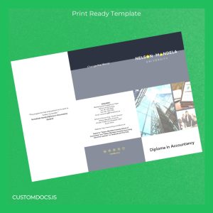 custom South Africa Nelson Mandela University Diploma in Accountancy Template File Preview - CustomDocs