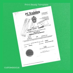 custom South Africa PC Training and Business College Diploma in Information Technology Template File Preview - CustomDocs