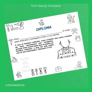 custom Spain Certificate of Appreciation for Best Dad Template File Preview - CustomDocs