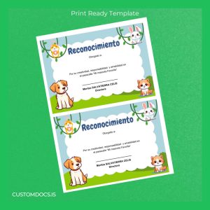 custom Spain Certificate of Recognition Template File Preview - CustomDocs