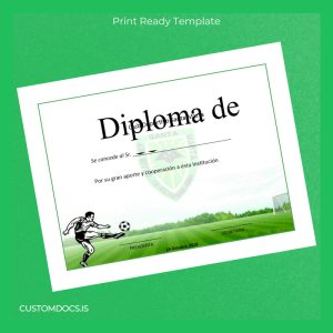 custom Spain Club Deportivo Santa Marta Honor Diploma File Preview - CustomDocs