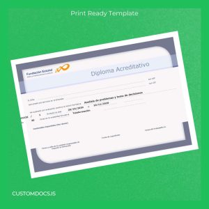custom Spain Diploma in Problem Analysis and Decision Making Template File Preview - CustomDocs