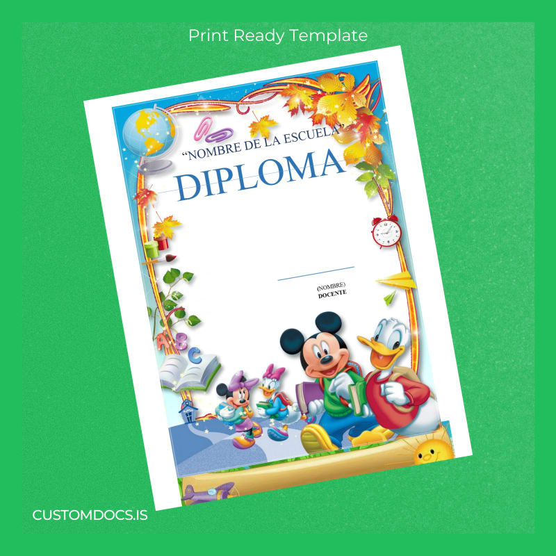 Custom Spain Educational Diploma Template page 5 File Preview - CustomDocs