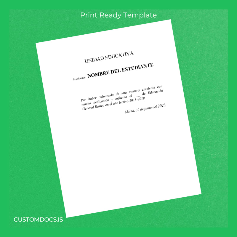 Custom Spain Educational Diploma Template page 6 File Preview - CustomDocs