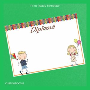 custom Spain El I.E.P. 'Mis Primeros Pasos' Diploma File Preview - CustomDocs