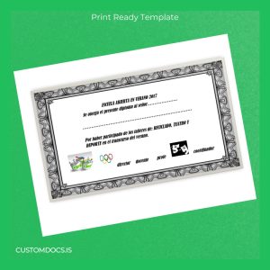 custom Spain Escuela Abierta Summer School Diploma 2017 File Preview - CustomDocs