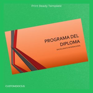 custom Spain International Baccalaureate Diploma Certificate File Preview - CustomDocs