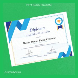custom Spain LGBT Yearly Award Diploma Template File Preview - CustomDocs