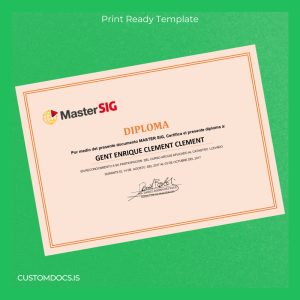 custom Spain Master SIG ArcGIS Applied to Cadastre Diploma File Preview - CustomDocs