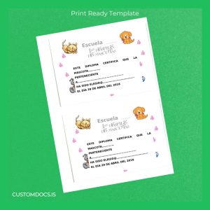 custom Spain School Recognition Diploma Template File Preview - CustomDocs