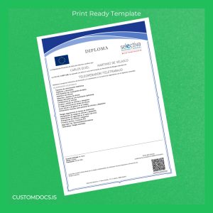 custom Spain Selectiva Teleoperador_Teletrabajo Diploma File Preview - CustomDocs