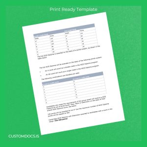 custom UK Cambridge AICE Diploma Certificate File Preview - CustomDocs