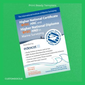 custom UK International Institute of Marine Surveying Higher National Certificate in Marine Surveying Template File Preview - CustomDocs